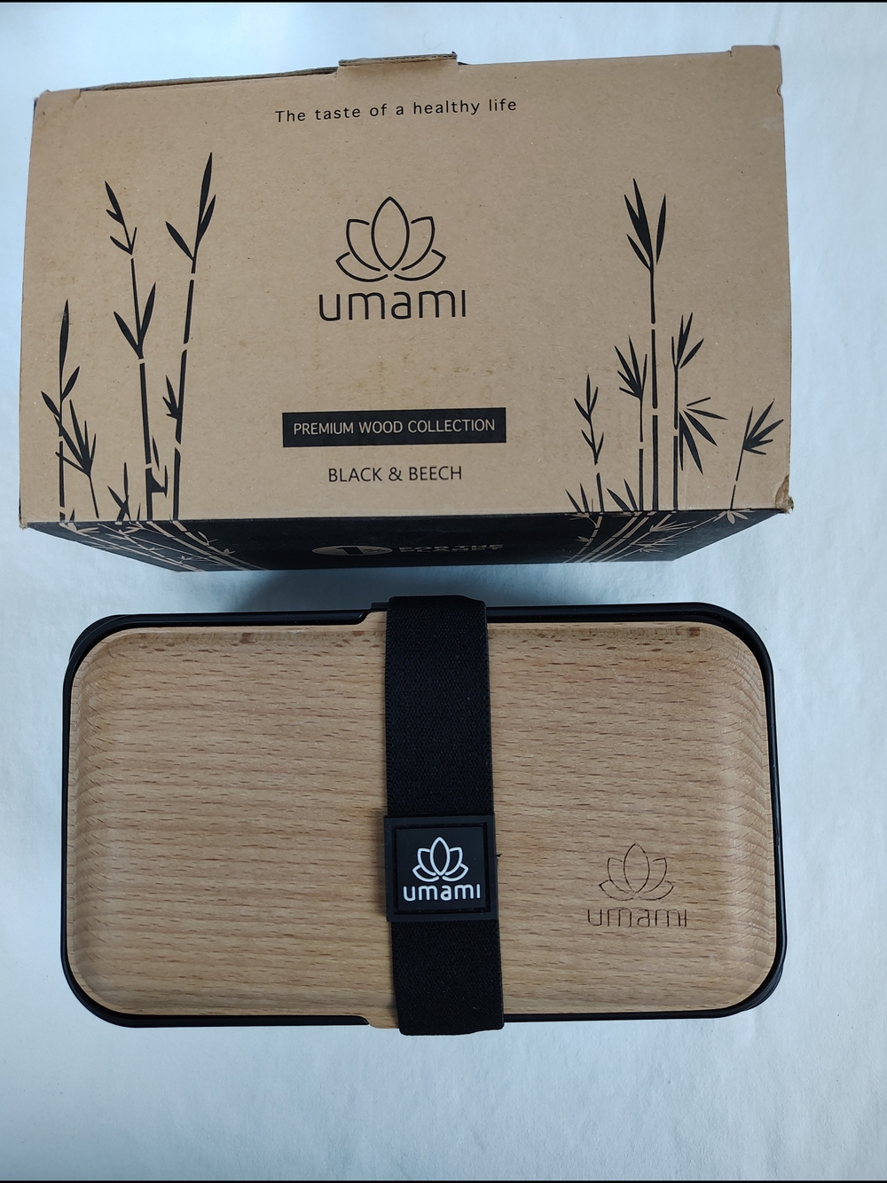 umami All-In-One Bento Lunch Box - Black & Beech